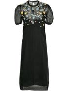 Miu Miu Embellished Sheer Dress - Black