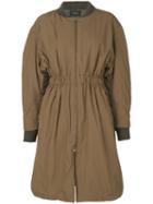 Isabel Marant - Elastic Waist Coat - Women - Polyester/cupro - 40, Green, Polyester/cupro