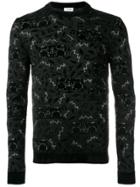Saint Laurent Knit Jacquard Sweater - Black