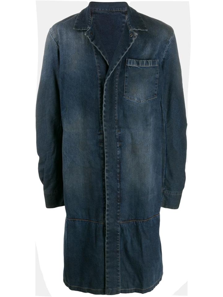 11 By Boris Bidjan Saberi Don't Denim Coat - Blue