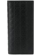 Salvatore Ferragamo Gancio Embossed Logo Wallet - Black