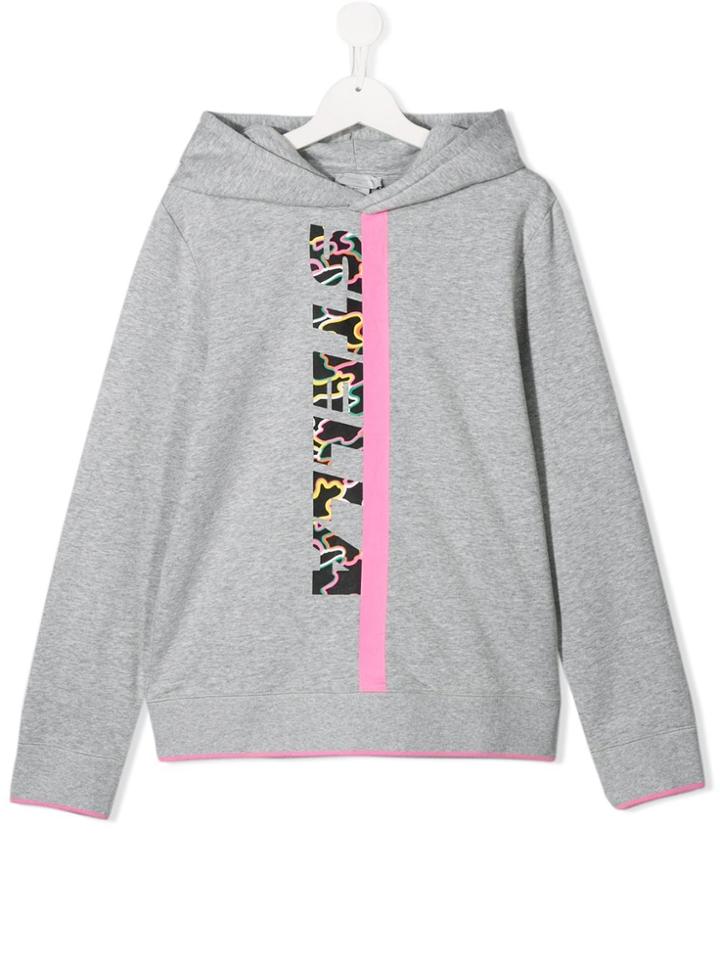 Stella Mccartney Kids Teen Logo Printed Hoodie - Grey