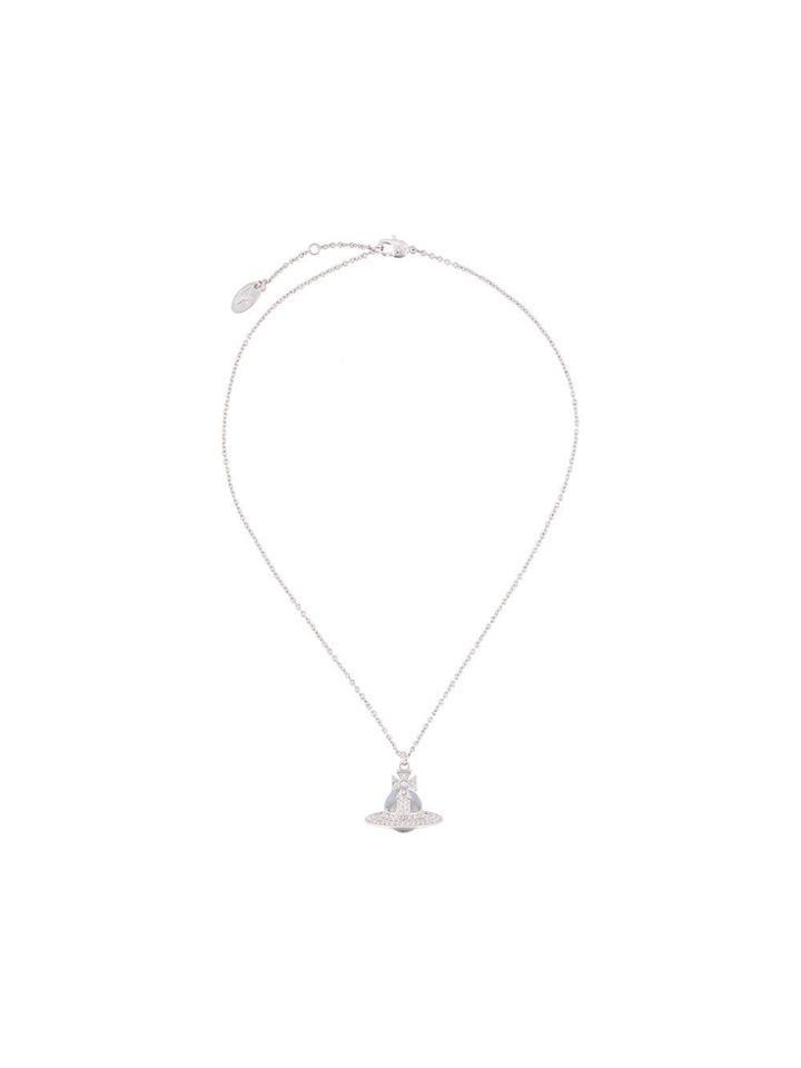 Vivienne Westwood Drop Logo Necklace - Silver