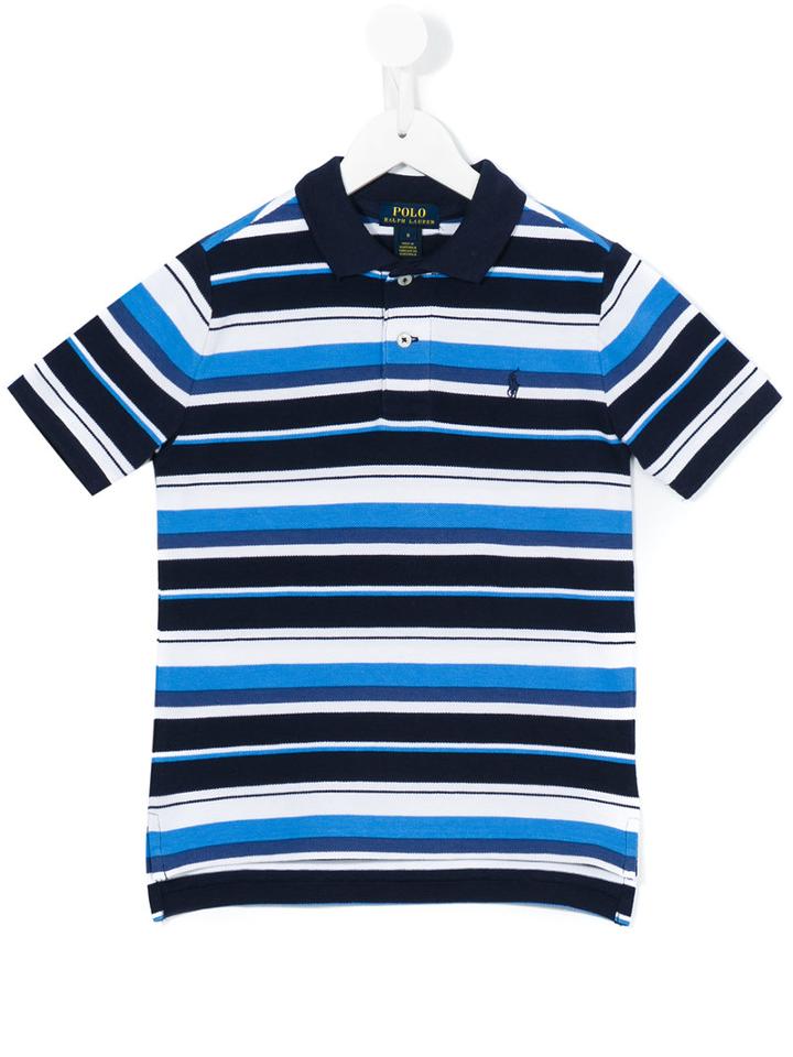 Ralph Lauren Kids - Striped Polo Shirt - Kids - Cotton - 2 Yrs, Blue
