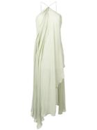Jacquemus Asymmetric Ruched Dress - Green
