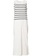 Osklen - Striped Midi Dress - Women - Cotton - P, White, Cotton