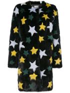 Meteo By Yves Salomon Star Design Fur Coat - Black