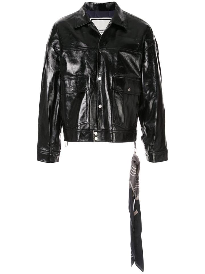 Wooyoungmi Varnished Effect Jacket - Black