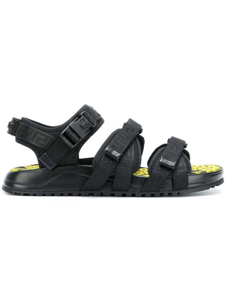 Versace Strappy Sandals - Black