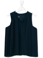 Little Remix - Pleated Blouse - Kids - Polyester/spandex/elastane - 14 Yrs, Blue