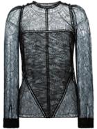 Givenchy Sheer Floral Lace Blouse