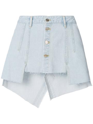 Sjyp Fitted Denim Skirt - Blue