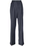 Max Mara - Classic Tailored Trousers - Women - Virgin Wool - 42, Blue, Virgin Wool