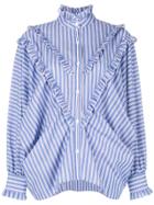 Alexa Chung Striped Shirt - Blue