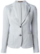 Eleventy Patch Pocket Blazer, Women's, Size: 48, Grey, Cotton
