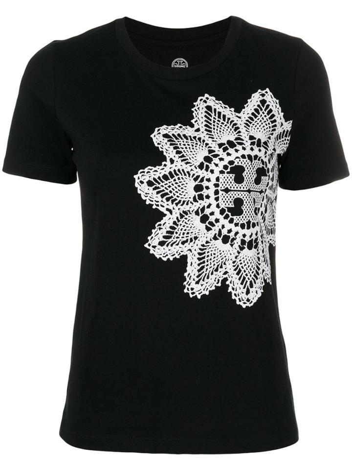 Tory Burch Geometric Print T-shirt - Black