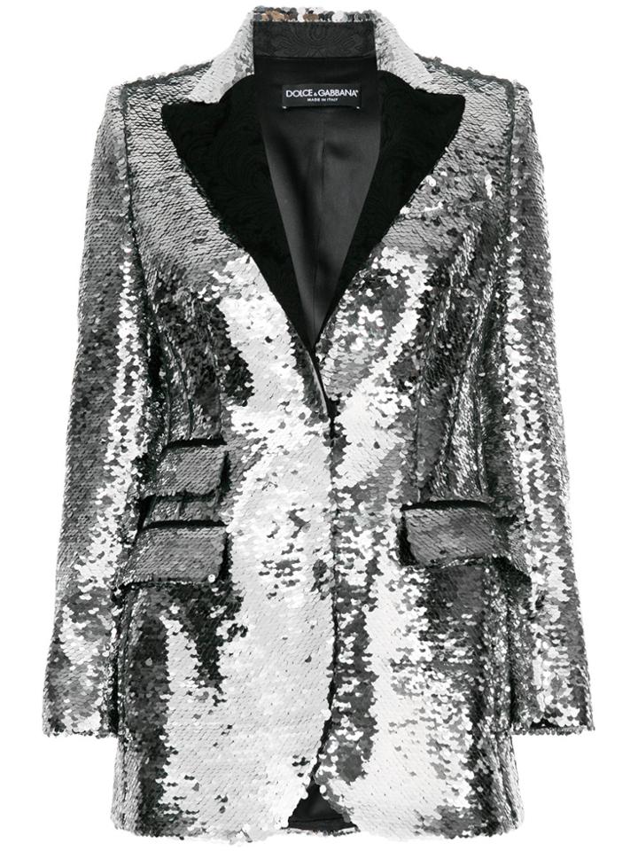 Dolce & Gabbana Sequinned Blazer - Metallic