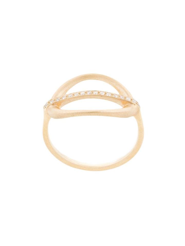 Jennie Kwon White Diamond Cut-out Ring - Gold