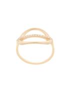 Jennie Kwon White Diamond Cut-out Ring - Gold