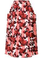 Marni Striped Floral Print Skirt - Red