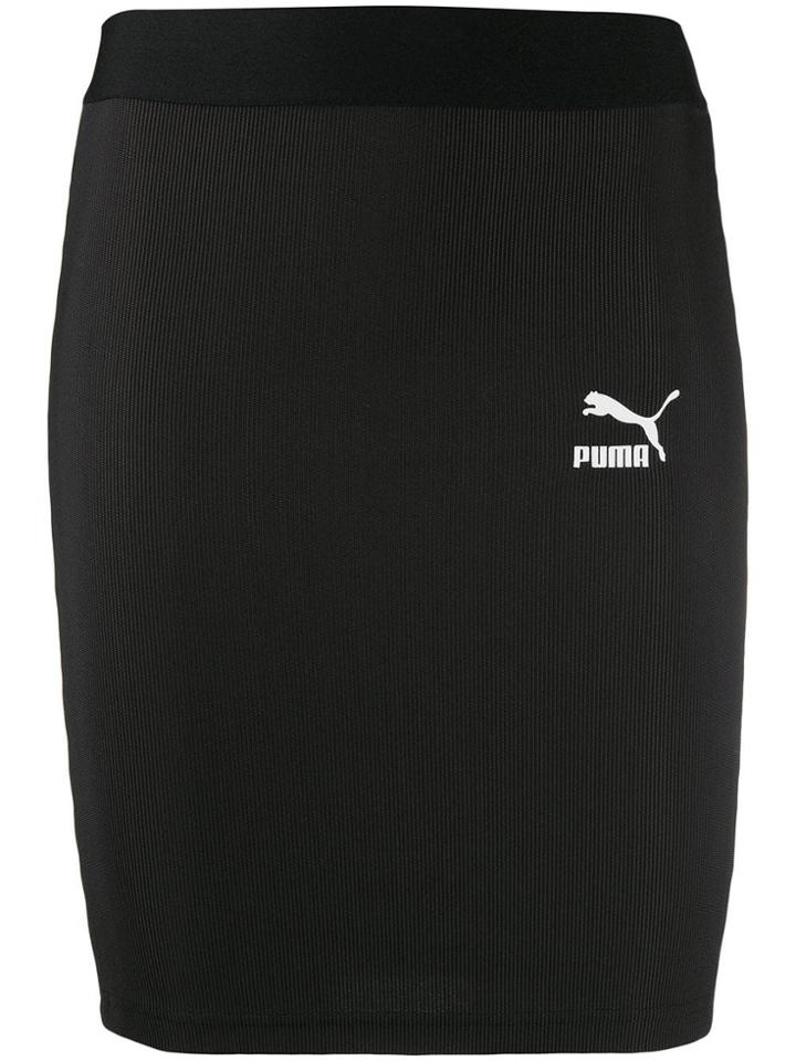 Puma Side Stripe Pencil Skirt - Black