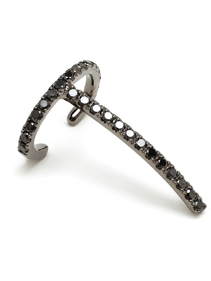 Asherali Knopfer Diamond 'theo' Ear Cuff, Women's, Pink/purple