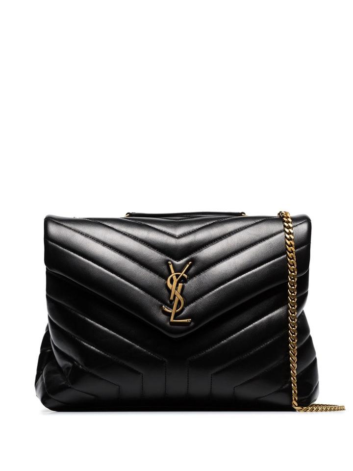 Saint Laurent Medium Loulou Quilted Shoulder Bag - Black