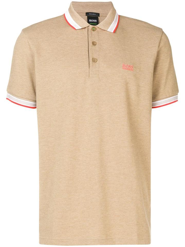 Boss Hugo Boss Contrast Trim Polo Shirt - Brown