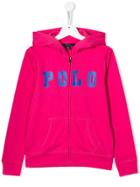 Ralph Lauren Kids Teen Logo Zipped Hoodie - Pink