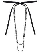 Ann Demeulemeester Long Beaded Necklace - Black