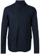 Emporio Armani - Stand Collar Blazer - Men - Cotton/polyamide/elastolefin - Xxxl, Blue, Cotton/polyamide/elastolefin