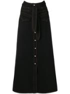 Nanushka Wrapped Front Skirt - Black