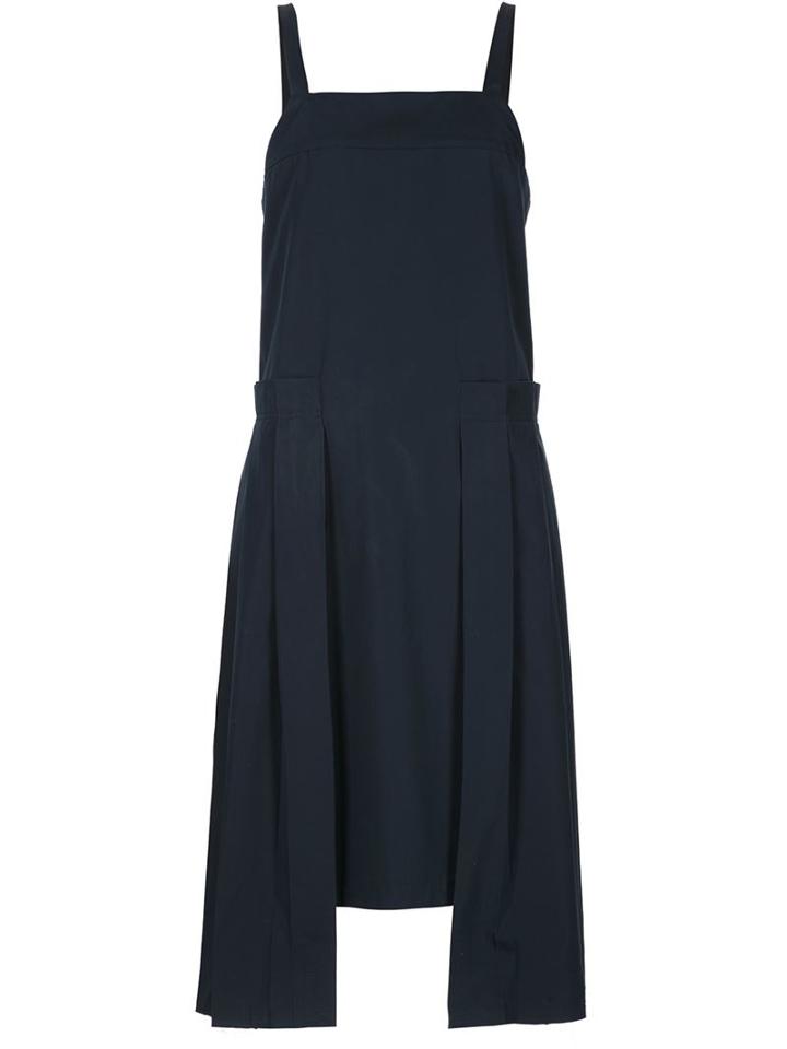 Alexandre Plokhov Side Pleat Dress, Women's, Size: 38, Blue, Cotton