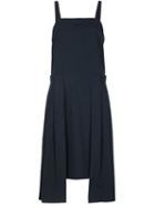 Alexandre Plokhov Side Pleat Dress, Women's, Size: 38, Blue, Cotton