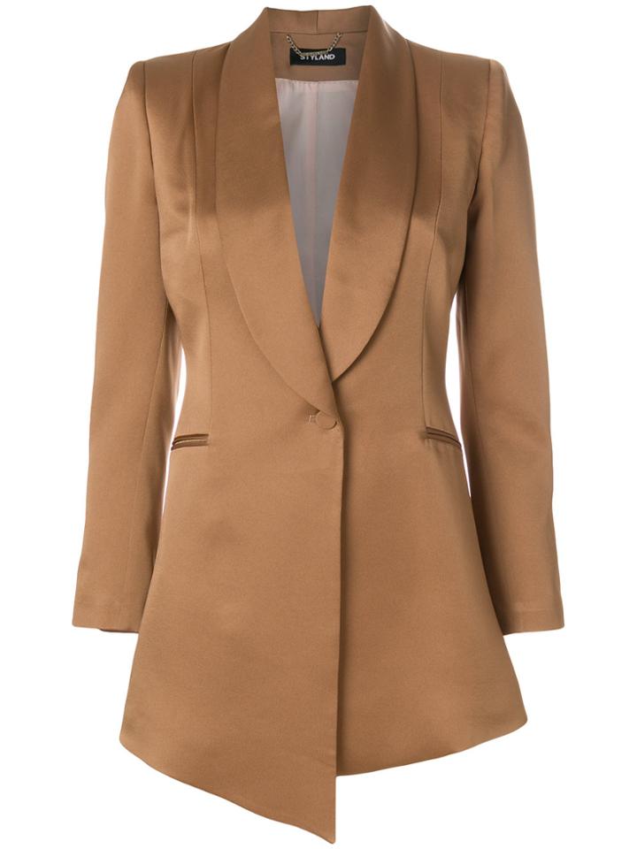 Styland Asymmetric Design Jacket - Nude & Neutrals