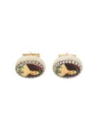 Susan Caplan Vintage '1980s Lady Portrait Cufflinks - Neutrals