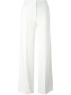 T By Alexander Wang Tailored Palazzo Pants, Women's, Size: 4, White, Polyester