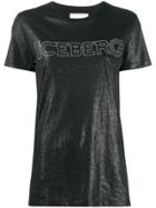 Iceberg Studded Logo Sheen T-shirt - Black