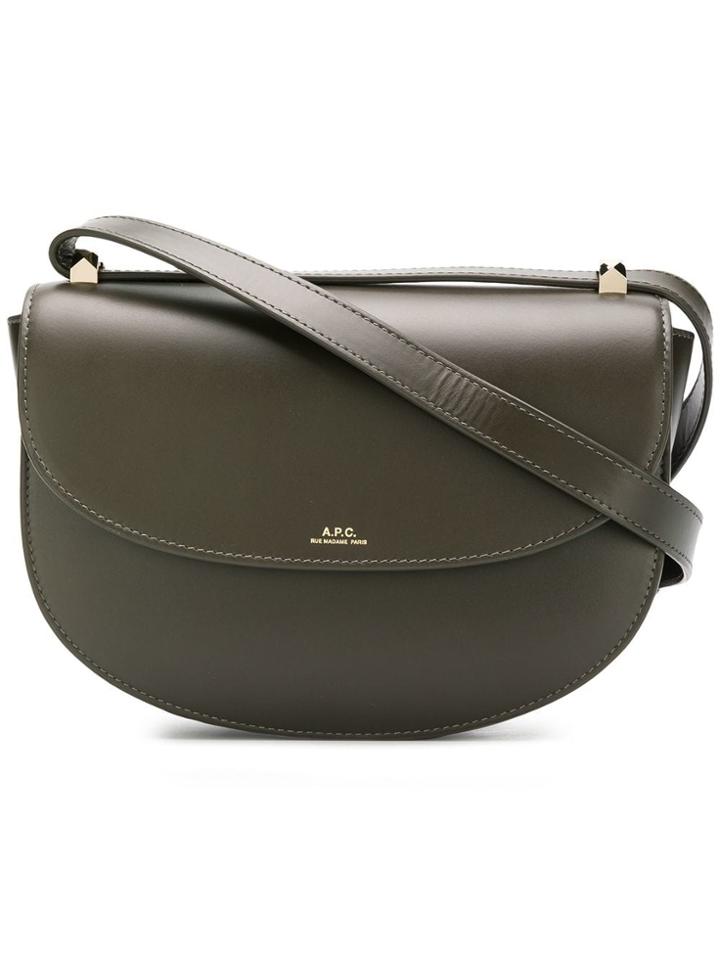 A.p.c. Foldover Top Crossbody Bag - Green