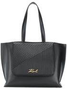 Karl Lagerfeld K/signature Quilted Tote Bag - Black