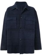 Jacquemus Oversized Knitted Shirt Jacket - Blue