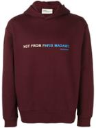 Drôle De Monsieur Nfpm Print Hoodie - Red