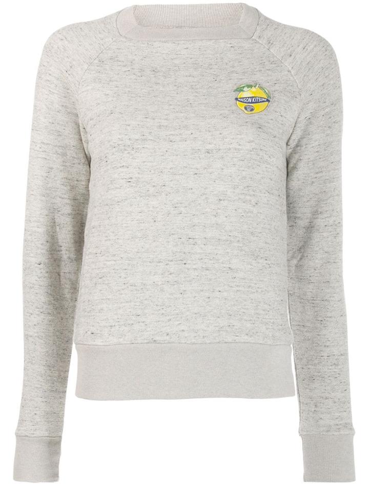 Maison Kitsuné Lemon Patch Sweatshirt - Neutrals