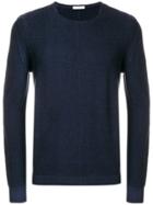 Paolo Pecora Notched Neck Detail Sweater - Blue