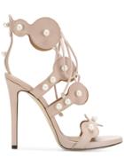 Marc Ellis Pearl-embellished Sandals - Nude & Neutrals