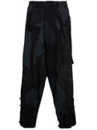 Yohji Yamamoto Colour Block Cargo Trousers - Black