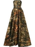 Ingie Paris Printed Strapless Maxi Dress - Multicolour