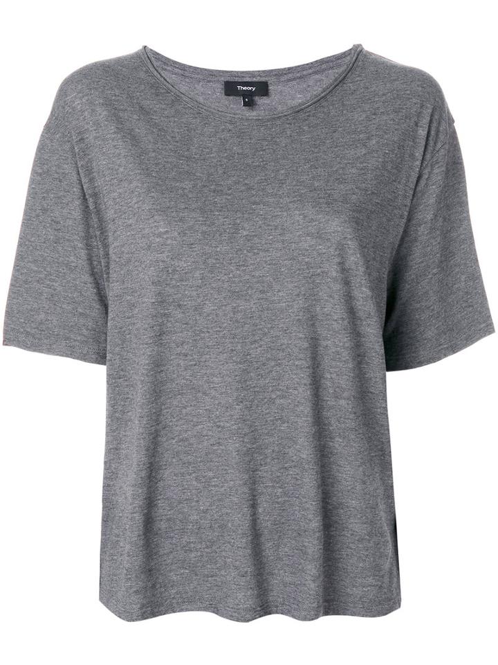 Theory - Oversized T-shirt - Women - Cotton/modal - M, Grey, Cotton/modal