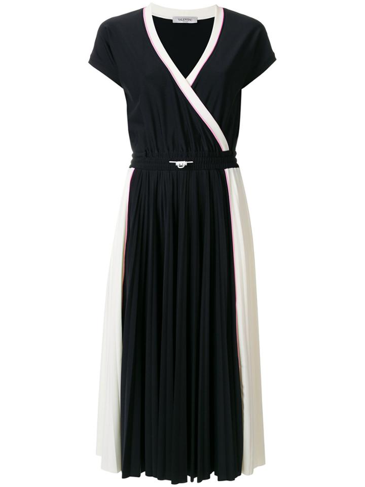 Valentino Wrap Effect Dress - Black