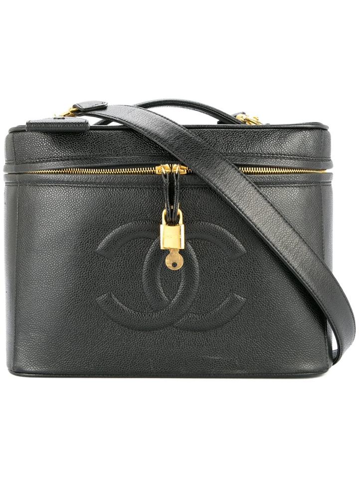 Chanel Vintage Cosmetic Vanity Handbag - Black